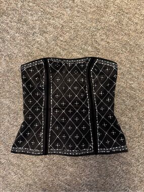 White House Black Market Black bustier top